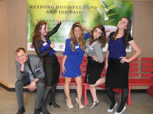 Rexburg Business Expo Student Events Management team being silly! Celebrating our success! 